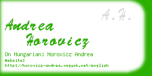 andrea horovicz business card